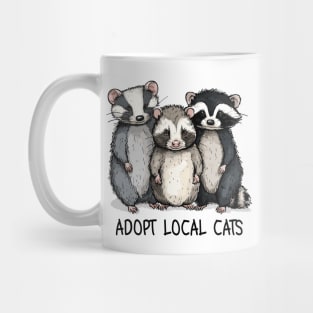 Adopt Local Cats Funny Animals Mug